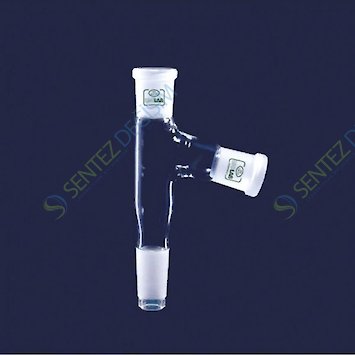 ISOLAB 065.18.002 Adaptör Çoklu 2 Boyunlu Aşağı Açılı Dişi Şilif & Erkek Şilif : NS 19/26 Aşağı Açılı Dişi Şilif : NS 19/26