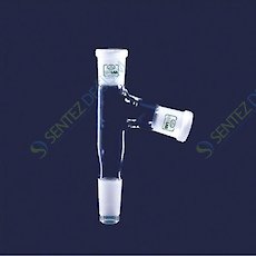 ISOLAB 065.18.001 Adaptör Çoklu 2 Boyunlu Aşağı Açılı Dişi Şilif & Erkek Şilif : NS 14/23 Aşağı Açılı Dişi Şilif : NS 14/23