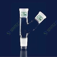 ISOLAB 065.42.004 Adaptör Çoklu 2 Boyunlu Yukarı Açılı Dişi Şilif & Erkek Şilif : NS 29/32 Yukarı Açılı Dişi Şilif : NS 29/32