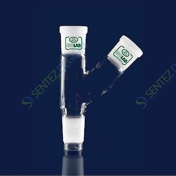 ISOLAB 065.42.001 Adaptör Çoklu 2 Boyunlu Yukarı Açılı Dişi Şilif & Erkek Şilif : NS 14/23 Yukarı Açılı Dişi Şilif : NS 14/23