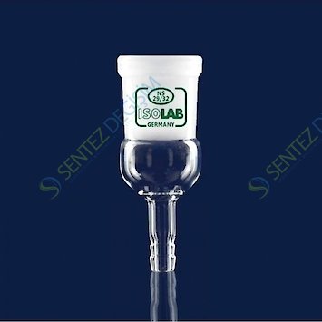 ISOLAB 065.28.014 Adaptör - Düz - Musluklu - Çap 8 mm - Dişi Şilif : NS 14/23