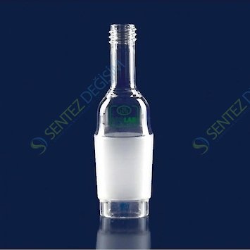 ISOLAB 065.19.293 Adaptör - Vida Dişli - Musluksuz - Düz - Cam - Erkek Şilif : NS 29/32 - GL 25