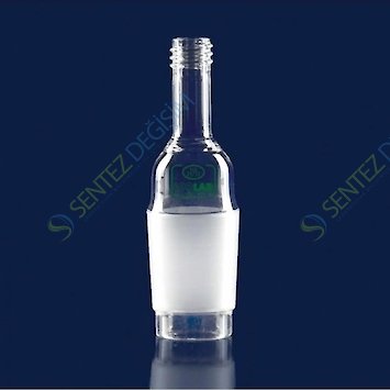 ISOLAB 065.19.292 Adaptör - Vida Dişli - Musluksuz - Düz - Cam - Erkek Şilif : NS 29/32 - GL 18