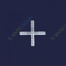 ISOLAB 052.25.010 Hortum Bağlantı Parçası - X Form - 10 mm Çap
