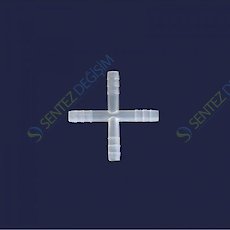ISOLAB 052.25.006 Hortum Bağlantı Parçası - X Form - 6 mm Çap
