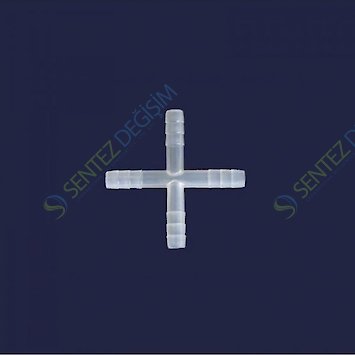 ISOLAB 052.25.006 Hortum Bağlantı Parçası - X Form - 6 mm Çap