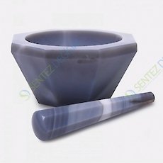 ISOLAB 038.09.070 Havan - Agat - Tokmağı İle - Çap 70 mm - Derin Form (1 adet)