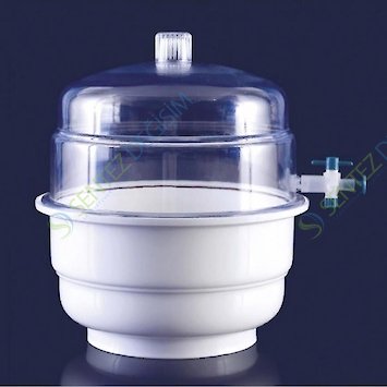 ISOLAB 039.12.200 Desikatör - Plastik - Vakumlu - Superior - 200 mm