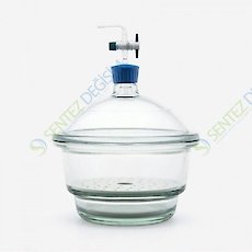 ISOLAB 039.02.200 Desikatör - Cam - Vakum Musluklu - Çap 200 mm