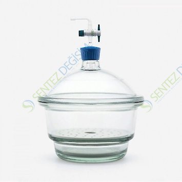 ISOLAB 039.02.200 Desikatör - Cam - Vakum Musluklu - Çap 200 mm