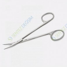 ISOLAB 048.26.130 Makas - Diseksiyon - Kıvrık - 130 mm