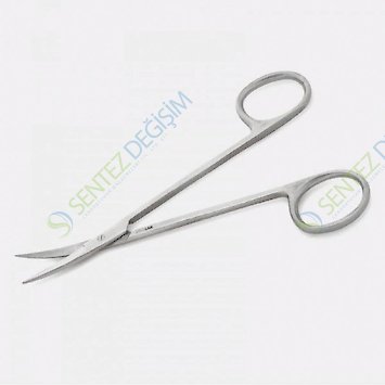 ISOLAB 048.26.130 Makas - Diseksiyon - Kıvrık - 130 mm