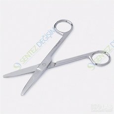 ISOLAB 048.23.160 Makas - Laboratuar İçin - Küt/Küt, 160 mm