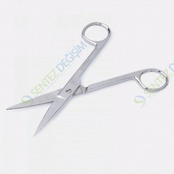 ISOLAB 048.22.160 Makas - Laboratuar İçin - Sivri/Sivri - 160 mm