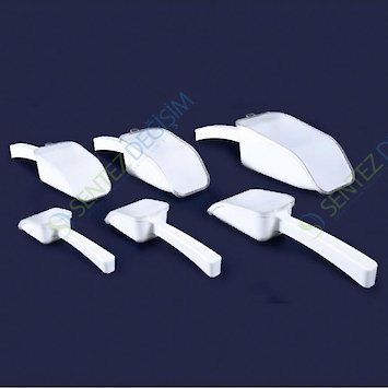 ISOLAB 037.36.500W Kürek - P.S - Dibi Düz - Kapaklı - 500 ml - Steril - Beyaz