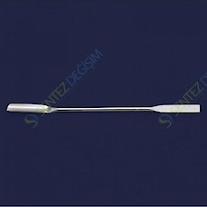 ISOLAB 047.02.210 Spatül - Paslanmaz Çelik - Düz Oluklu - 210 mm