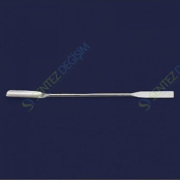 ISOLAB 047.02.210 Spatül - Paslanmaz Çelik - Düz Oluklu - 210 mm