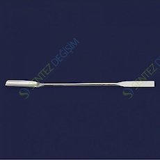 ISOLAB 047.02.180 Spatül - Paslanmaz Çelik - Düz Oluklu - 180 mm