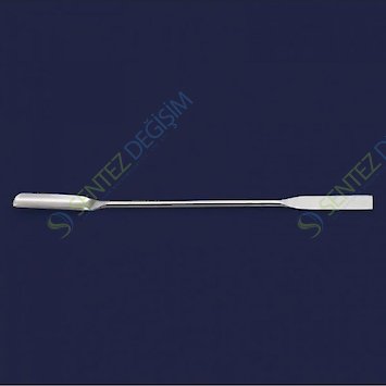 ISOLAB 047.02.150 Spatül - Paslanmaz Çelik - Düz Oluklu - 150 mm