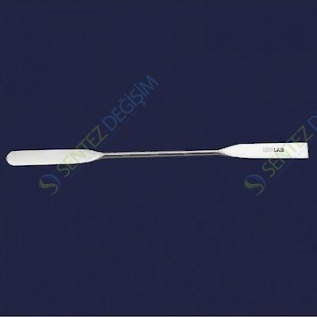 ISOLAB 047.07.150 Spatül - Paslanmaz Çelik - Çift Uçlu - Düz - 155 mm
