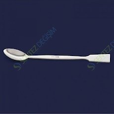 ISOLAB 047.01.250 Spatül - Paslanmaz Çelik - Makro Kaşıklı - 250 mm