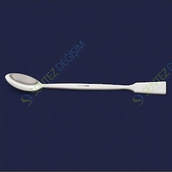 ISOLAB 047.01.210 Spatül - Paslanmaz Çelik - Makro Kaşıklı - 210 mm