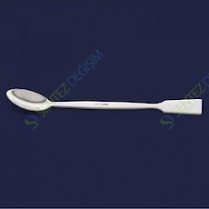 ISOLAB 047.01.180 Spatül - Paslanmaz Çelik - Makro Kaşıklı - 180 mm