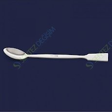 ISOLAB 047.01.150 Spatül - Paslanmaz Çelik - Makro Kaşıklı - 150 mm