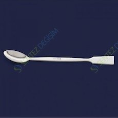 ISOLAB 047.01.120 Spatül - Paslanmaz Çelik - Makro Kaşıklı - 120 mm