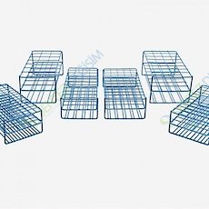 ISOLAB 079.01.103 Tüp Standı - Epoksi Kaplı Tel - 55 Delik - 18 mm tüpler için