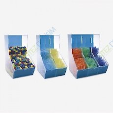ISOLAB 006.15.003 Dispenser Kutusu - Akrilik - Üç Bölmeli