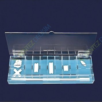 ISOLAB 057.02.101 Kutu - Akrilik - Bölmeli