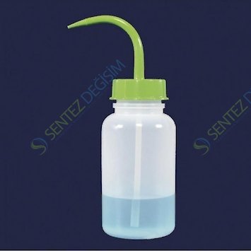 ISOLAB 062.09.05R Piset - Geniş Boyun - P.E. - 500 ml - Kırmızı Kapak