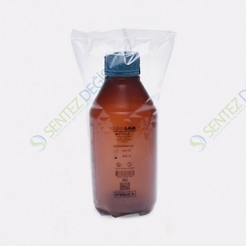 ISOLAB 061.17.500 Polipropilen Şişe - Vida Kapaklı - Orta Boyun - P.P - Amber - Non Steril - 500 mL / 100 Adet