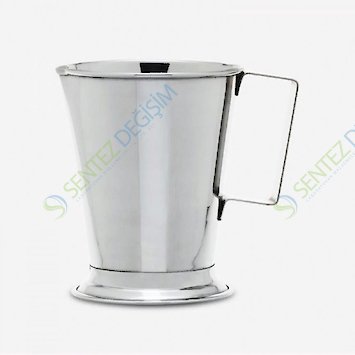 ISOLAB 025.05.500 Beher - Kulplu - Paslanmaz Çelik - 500 ml / 1 Adet