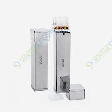 ISOLAB 022.04.002 Pipet Kutusu - Paslanmaz Çelik - 70 x 70 x 430 mm