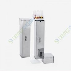 ISOLAB 022.04.001 Pipet Kutusu - Paslanmaz Çelik - 70 x 70 x 210 mm