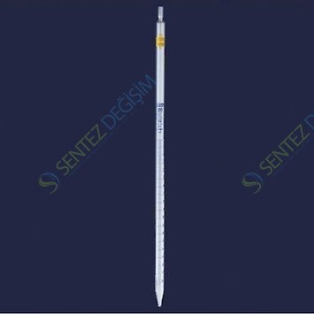 ISOLAB 021.01.020 Pipet - Cam - Dereceli - As Kalite - Grup Sertifikalı - Mavi Skala - 20 ml