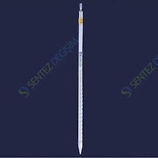 ISOLAB 021.01.010 Pipet - Cam - Dereceli - As Kalite - Grup Sertifikalı - Mavi Skala - 10 ml