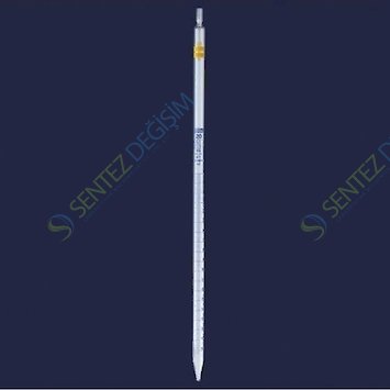 ISOLAB 021.01.010 Pipet - Cam - Dereceli - As Kalite - Grup Sertifikalı - Mavi Skala - 10 ml