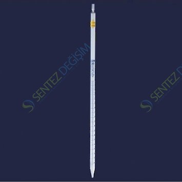 ISOLAB 021.01.002 Pipet - Cam - Dereceli - As Kalite - Grup Sertifikalı - Mavi Skala - 2 ml