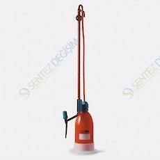 ISOLAB 020.05.025 Büret - Otomatik - Şilling - Amber - As Kalite - Grup Sertifikalı - Beyaz Skala - 25 ml