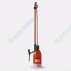 ISOLAB 020.05.010 Büret - Otomatik - Şilling - Amber - As Kalite - Grup Sertifikalı - Beyaz Skala - 10 ml