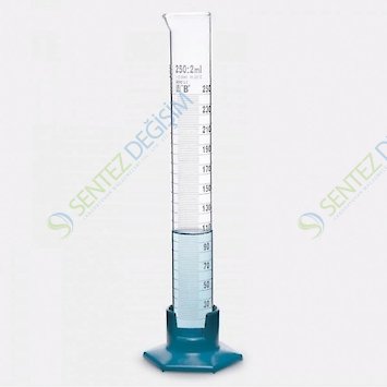 ISOLAB 016.07.010 Mezür - Uzun Form - P.P Tabanlı - B Kalite - Grup Sertifikalı - Beyaz Skala - 10 ml