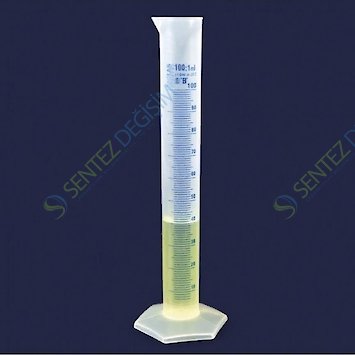 ISOLAB 016.06.500 Mezür - Uzun From - P.P - B Kalite - Mavi Skala - 500 ml