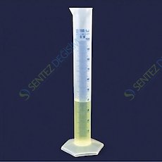 ISOLAB 016.06.250 Mezür - Uzun From - P.P - B Kalite - Mavi Skala - 250 ml