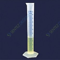 ISOLAB 016.06.050 Mezür - Uzun From - P.P - B Kalite - Mavi Skala - 50 ml