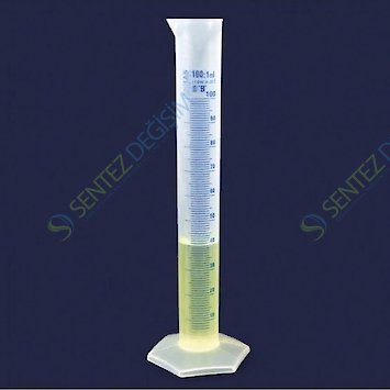 ISOLAB 016.06.050 Mezür - Uzun From - P.P - B Kalite - Mavi Skala - 50 ml