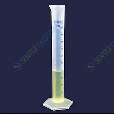 ISOLAB 016.06.010 Mezür - Uzun From - P.P - B Kalite - Mavi Skala - 10 ml