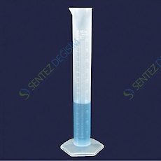 ISOLAB 016.05.901 Mezür - Uzun From - P.P - B Kalite - Kabartma Skala - 1000 ml